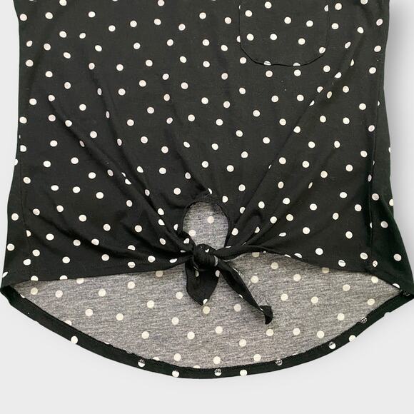 Rebellious One Junior’s Polka Dot Tank Top Black Small - Picture 5 of 7